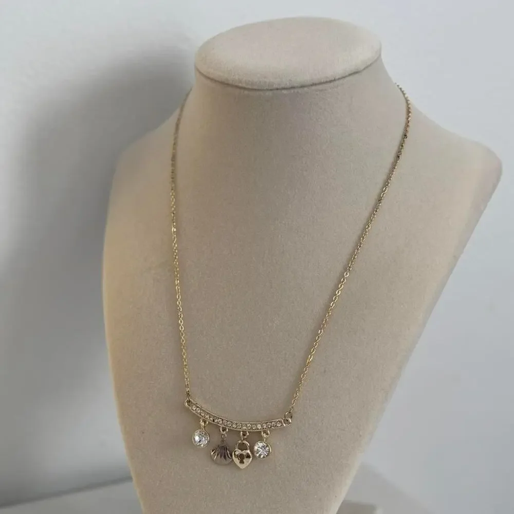 Gold Charm Necklace Dainty Pendant Charms Layering Jewelry Gift for Women - Picture 3 of 3